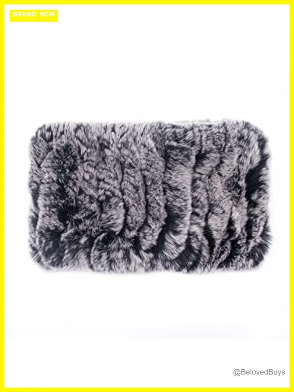 Rex Rabbit Fur Knit Headband Winter Ear Warmers Luxury Wedding Accessory